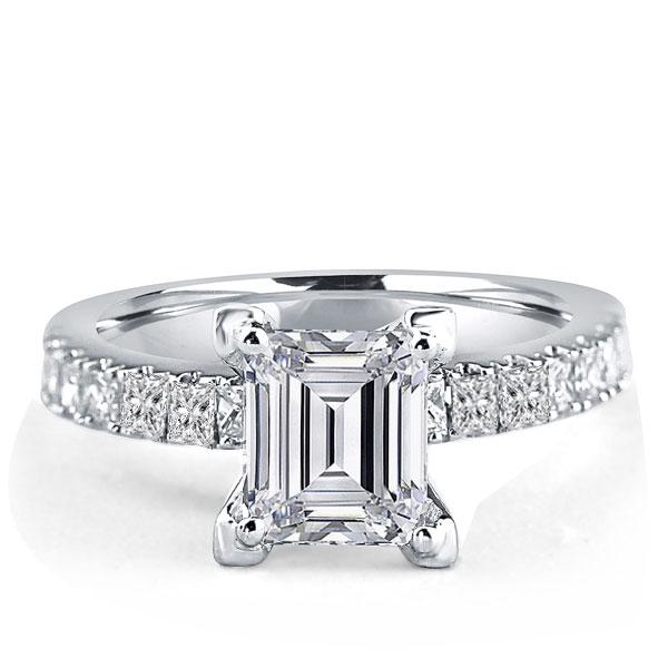 

Italo Emerald Created White Sapphire Engagement Ring
