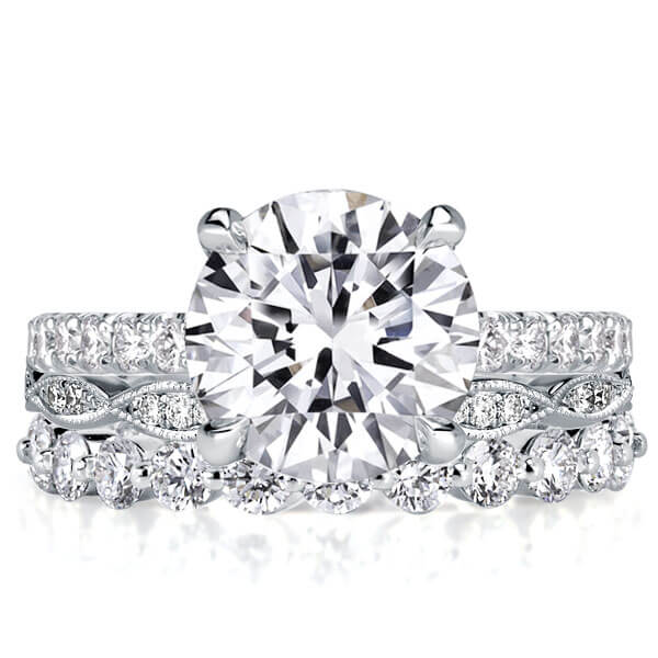

Classic White Sapphire Round Cut 3PC Wedding Set