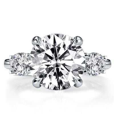 Sapphire Side Stone Engagement Rings