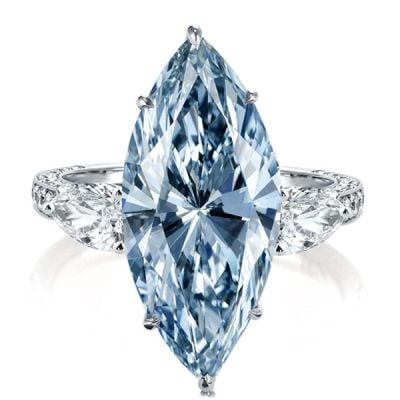 Italo Blue Topaz Ring Marquise Engagement Ring Affordable
