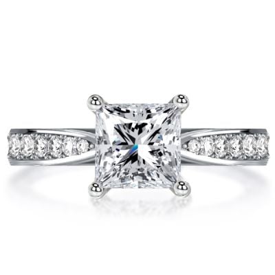 Italo Classic Princess Cut Engagement Ring
