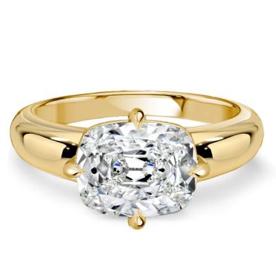 Italo East West Cushion Cut Engagement Rings Promise Ring
