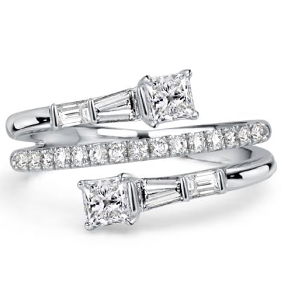 Italo Toi Et Moi Princess Cut Spiral Unique Engagement Ring For Women