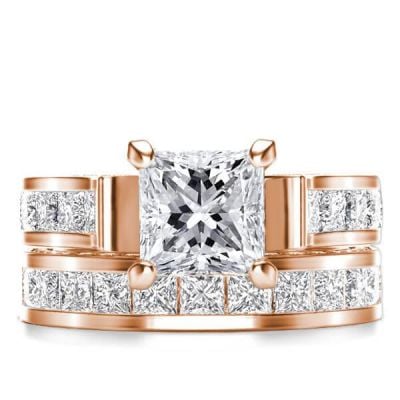 Rose gold bridal jewelry