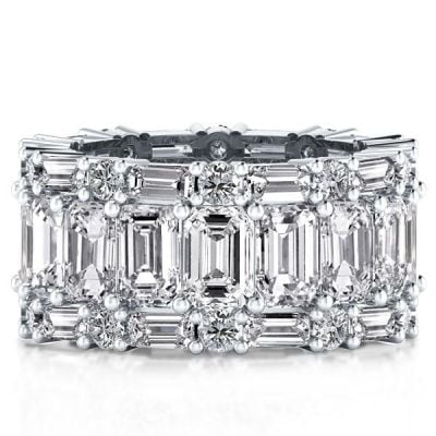 Lab Created White Sapphire Eternity Band