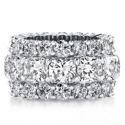 Eternity Cushion Cut Wedding Band Eternity Band For Women