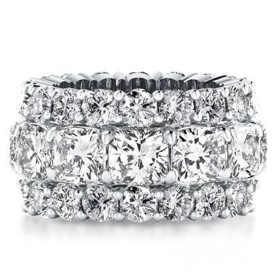 Eternity Cushion Cut Wedding Band Eternity Band For Women
