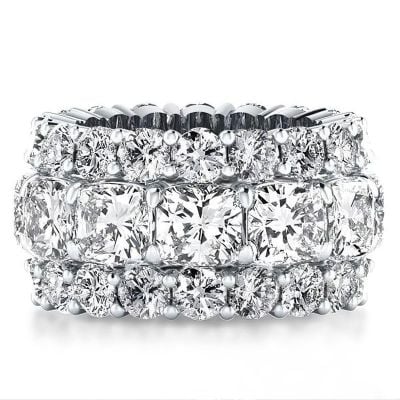 Eternity Cushion Cut Wedding Band Eternity Band For Women