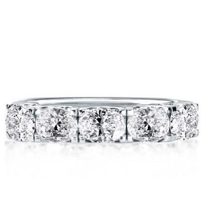 Five Stone East West Half Eterntiy Oval Wedding Band (3.15 CT. TW.)
