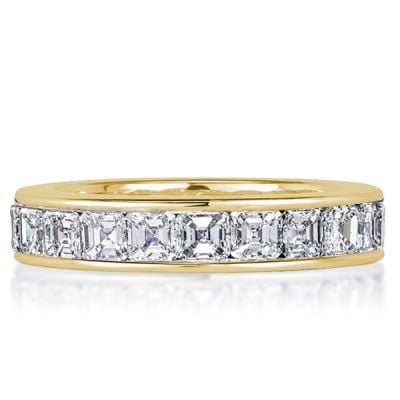 Asscher Cut Eternity Wedding Band For Women