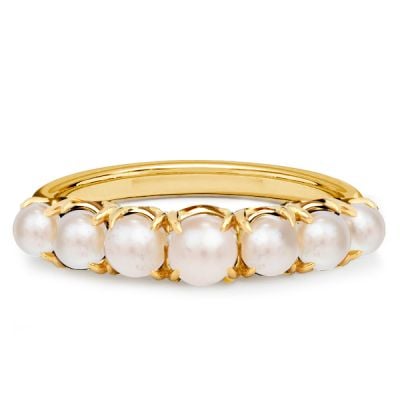 Italo Golden Pearl Ring Classic Pearl Jewelry For Women
