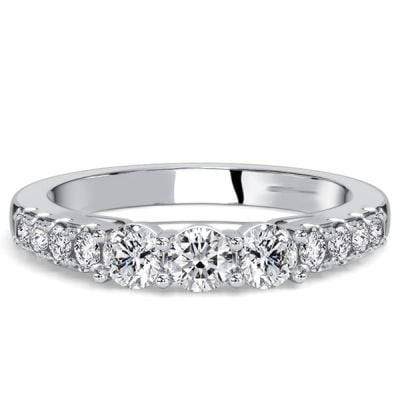 Italo Micro Pave Side Stone Wedding Band For Women Matching Wedding Bands