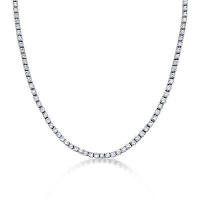 White Sapphire Tennis Necklace