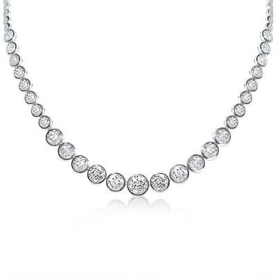 Bezel Tennis Necklace