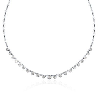 Italo Bezel Setting White Chain Necklace Starstruck Necklace