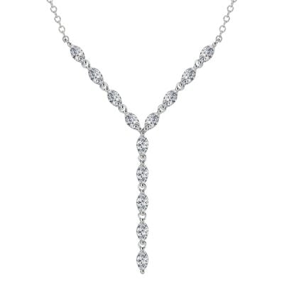 Italo Marquise Cut Lariat Necklace Pendant Necklace For Women