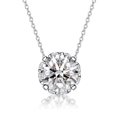 Italo Round Cut Filigree Vintage Pendant Necklace For Women
