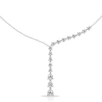 Italo Pear Cut Lariat Necklace Pendant Necklace For Women
