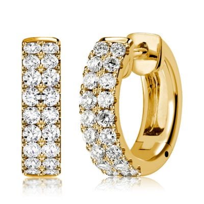 Italo Secure Hoop Earrings Huggie Earrings Created White Sapphire Earrings For Women