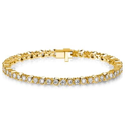 Italo Bezel-Set Round Cut Bracelet For Wedding