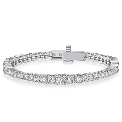 Italo Wave Eternity Round Cut Tennis Bracelet For Women