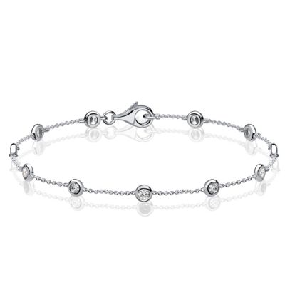 Italo Bezel-set White Sapphire Bracelet Tennis Bracelets
