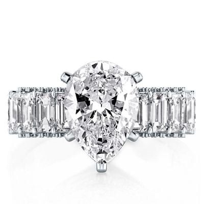 Eternity Pear Engagement Ring(6.88 CT. TW.)