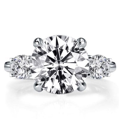 Sapphire Side Stone Engagement Rings