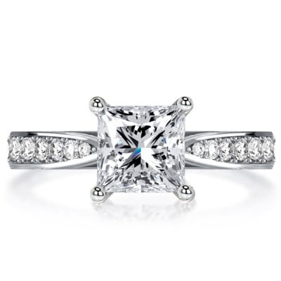 Italo Classic Princess Cut Engagement Ring