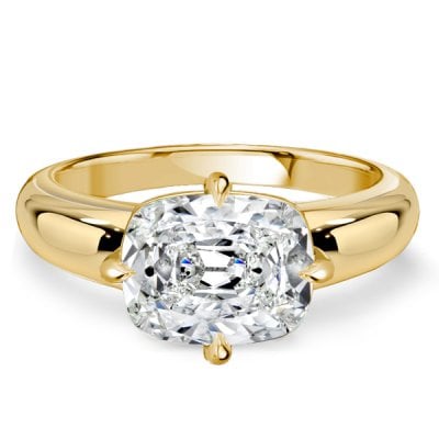 Italo East West Cushion Cut Engagement Rings Promise Ring