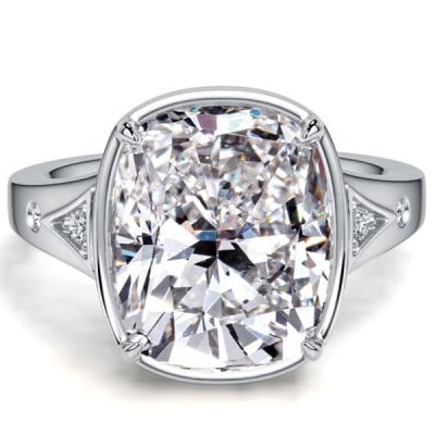 Italo Elongated Antique Cushion Cut Engagement Ring For Women 5.5 Carat Ring