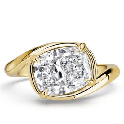 Italo Bypass Elongated Cushion Cut Engagement Ring For Women