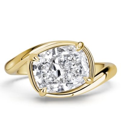 Italo Bypass Elongated Cushion Cut Engagement Ring For Women