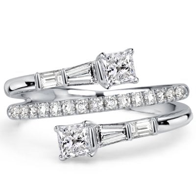 Italo Toi Et Moi Princess Cut Spiral Unique Engagement Ring For Women