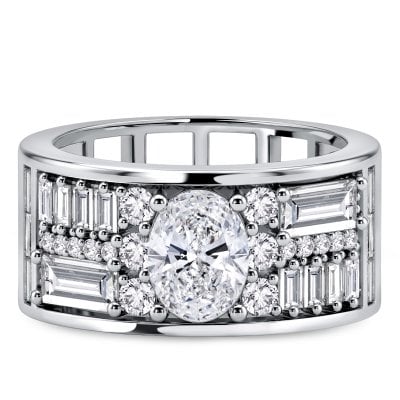 Italo Oval Cut Unique Engagement Ring For Women Cocktail Ring