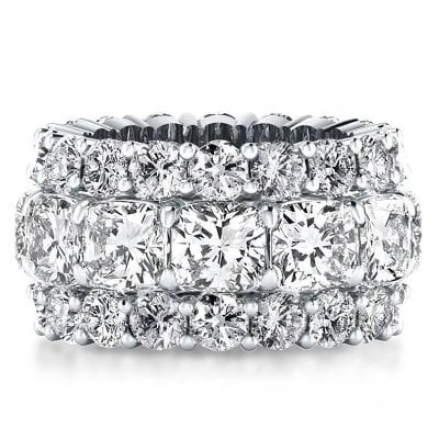 Eternity Cushion Cut Wedding Band Eternity Band For Women