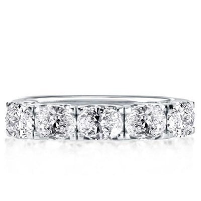 Five Stone East West Half Eterntiy Oval Wedding Band (3.15 CT. TW.)