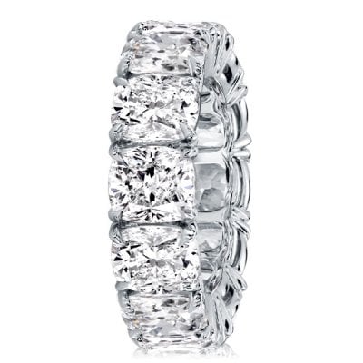Italo Cushion Cut Eternity Band Affordable Wedding Ring