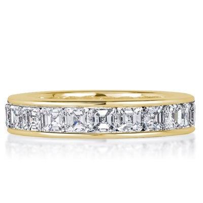 Asscher Cut Eternity Wedding Band For Women