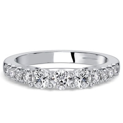 Italo Micro Pave Side Stone Wedding Band For Women Matching Wedding Bands