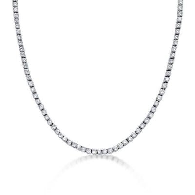 White Sapphire Tennis Necklace