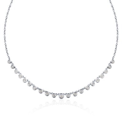 Italo Bezel Setting White Chain Necklace Starstruck Necklace