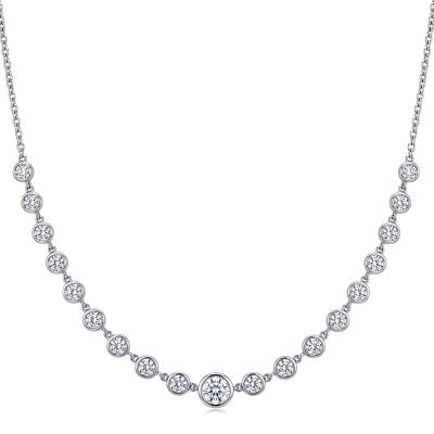 Italo Bezel Setting White Chain Necklace Starstruck Necklace