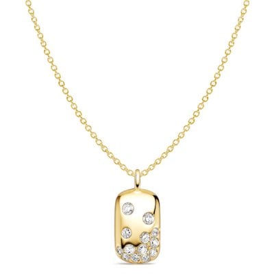 Italo Scattered Waterfall Round Cut Pendant Necklace For Women