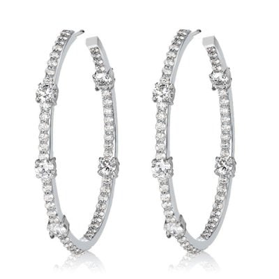 Italo Hoop Earrings For Women Sterling SIlver Earrings