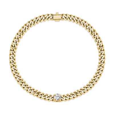 Italo Golden Solitaire Bracelet Link Bracelet
