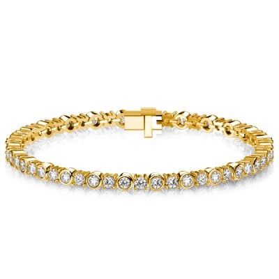 Italo Bezel-Set Round Cut Bracelet For Wedding