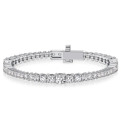 Italo Wave Eternity Round Cut Tennis Bracelet For Women