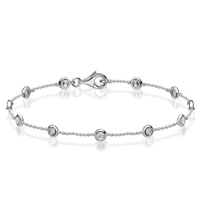 Italo Bezel-set White Sapphire Bracelet Tennis Bracelets