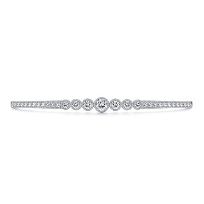 Italo Vintage Bezel Setting Round Cut Pin Brooch For Women